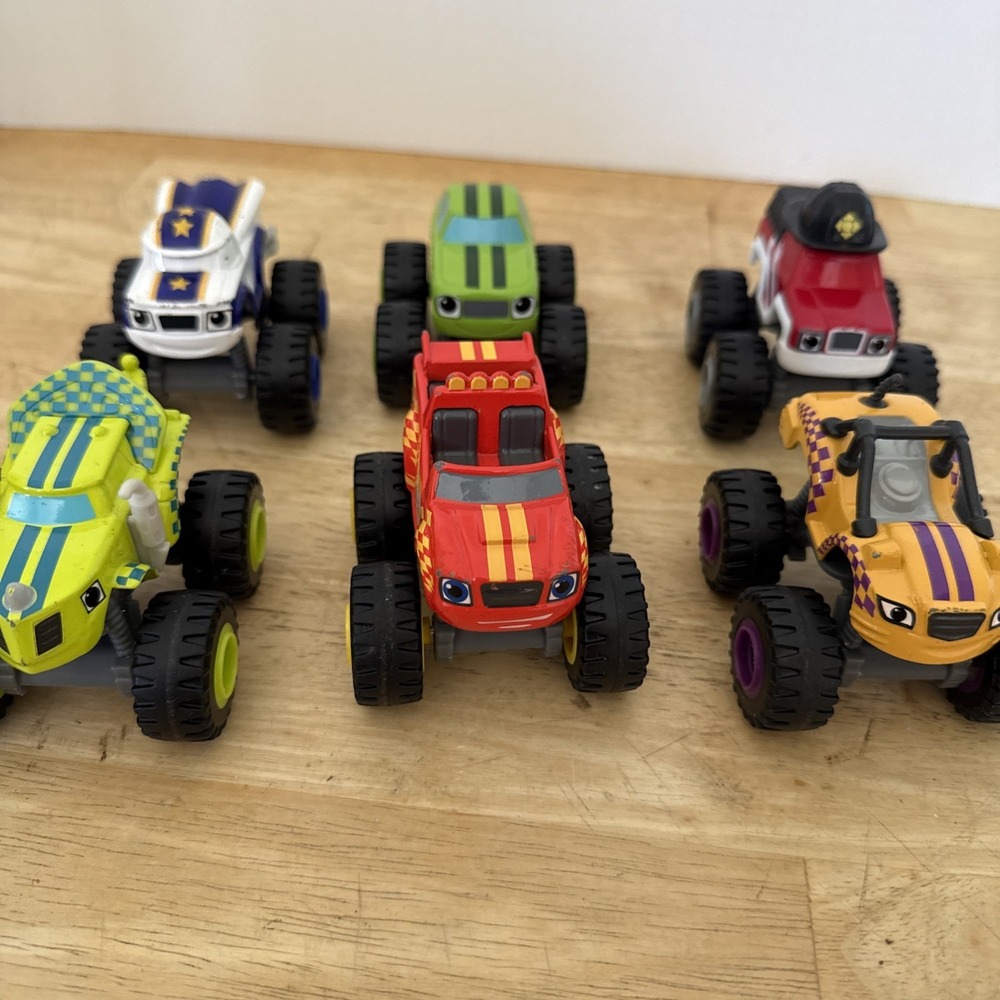 6x Lot Blaze & The Monster Machines Die Cast Cars